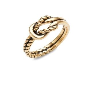 NWOT Effy sterling silver gold unisex knot ring